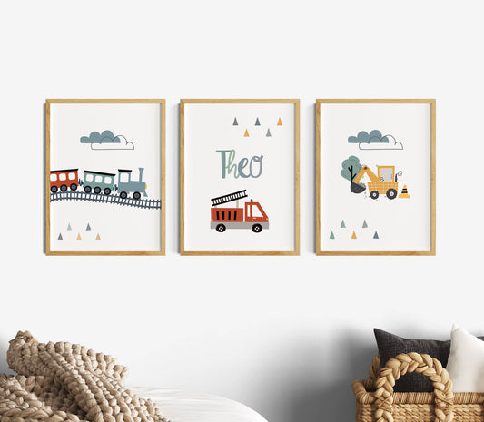 Eisenbahn | Feuerwehr Name | Bagger | 3er