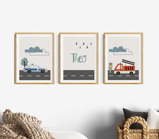 Polizeauto | Name | Feuerwehrwagen | 3er