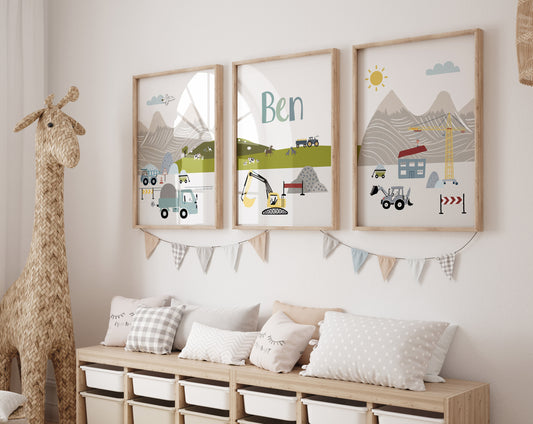 Fahrzeuge | Baustelle Name | Berge | 3er