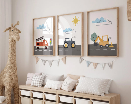 Feuerwehrauto | Traktor | Bagger | 3er