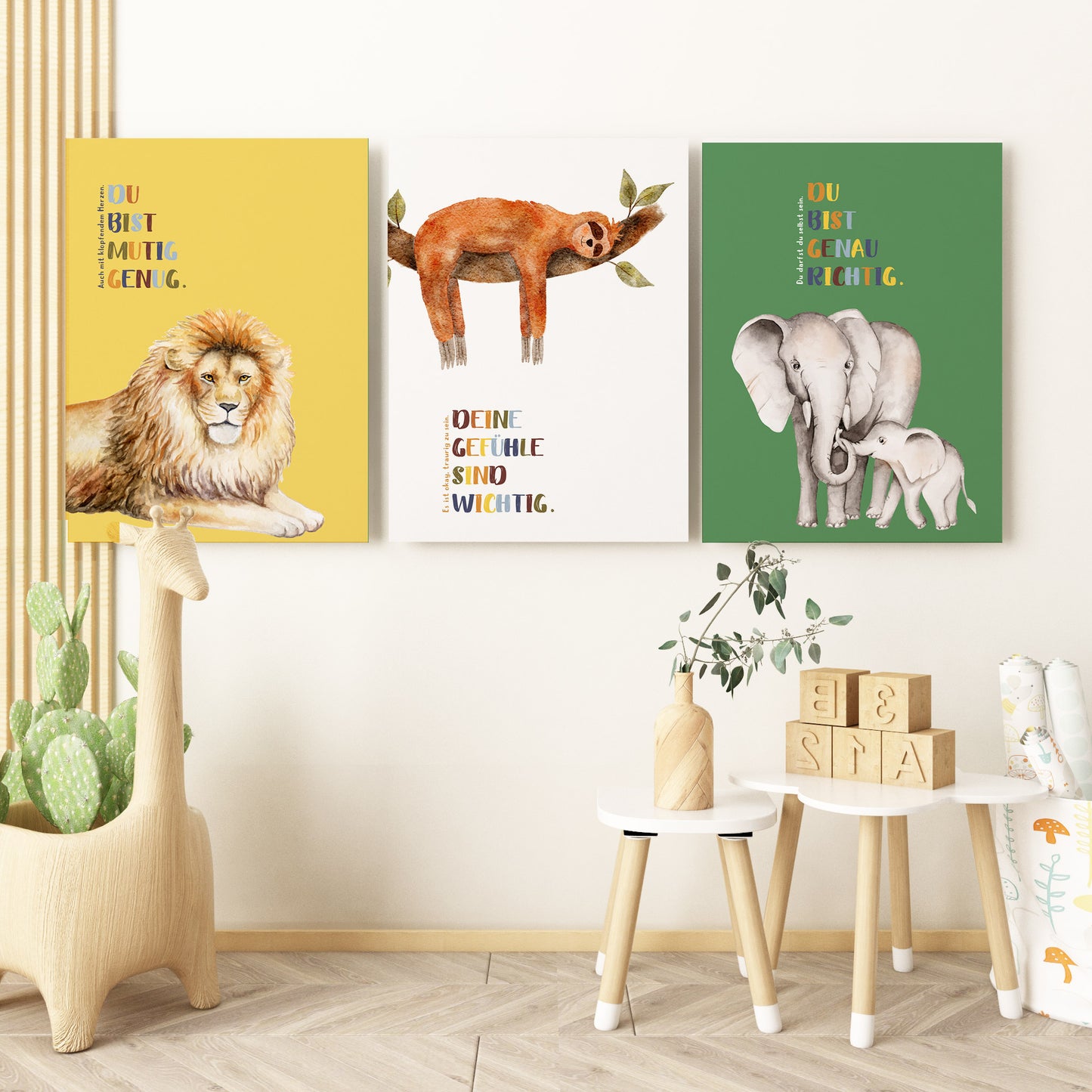 Mutmacher | Löwe Faultier Elefant | 3er
