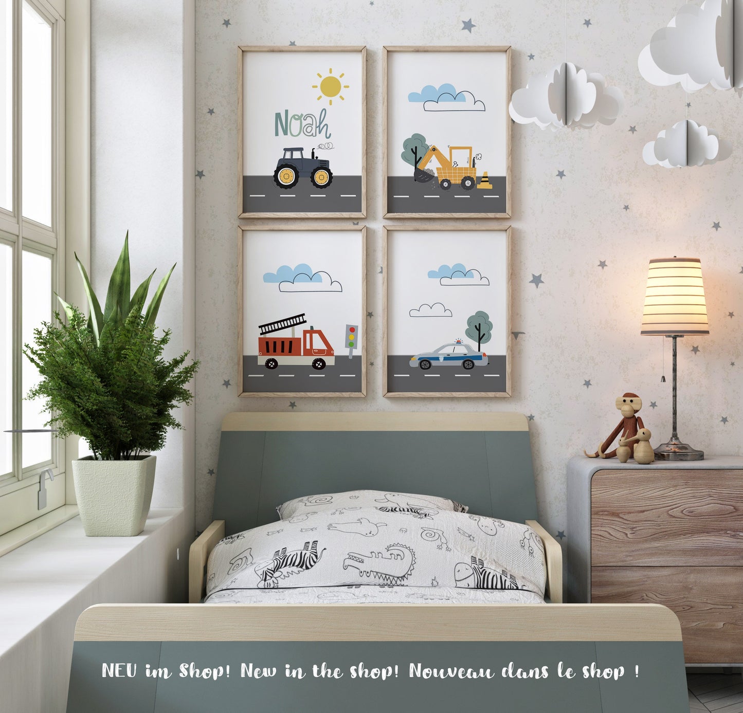 Feuerwehrauto | Traktor Name | Bagger | 3er