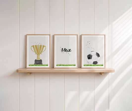 Pokal | Name | Fußball | 3er Set