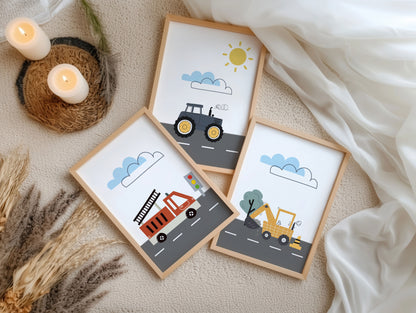 Feuerwehrauto | Traktor | Bagger | 3er