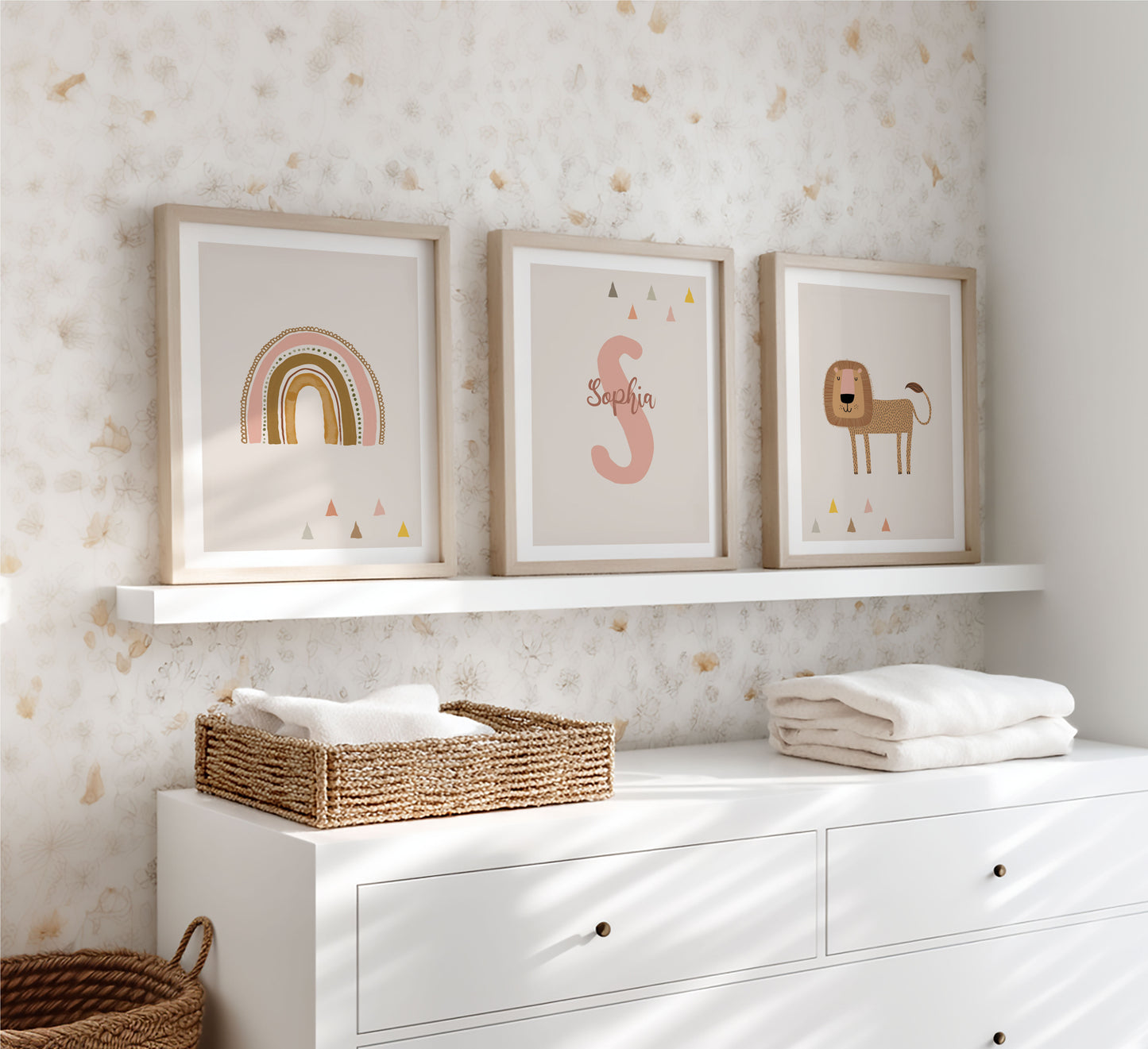 Regenbogen | Name | Löwe | 3er Posterset