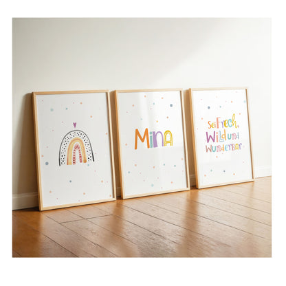 Regenbogen | Name | Kinderspruch | 3er