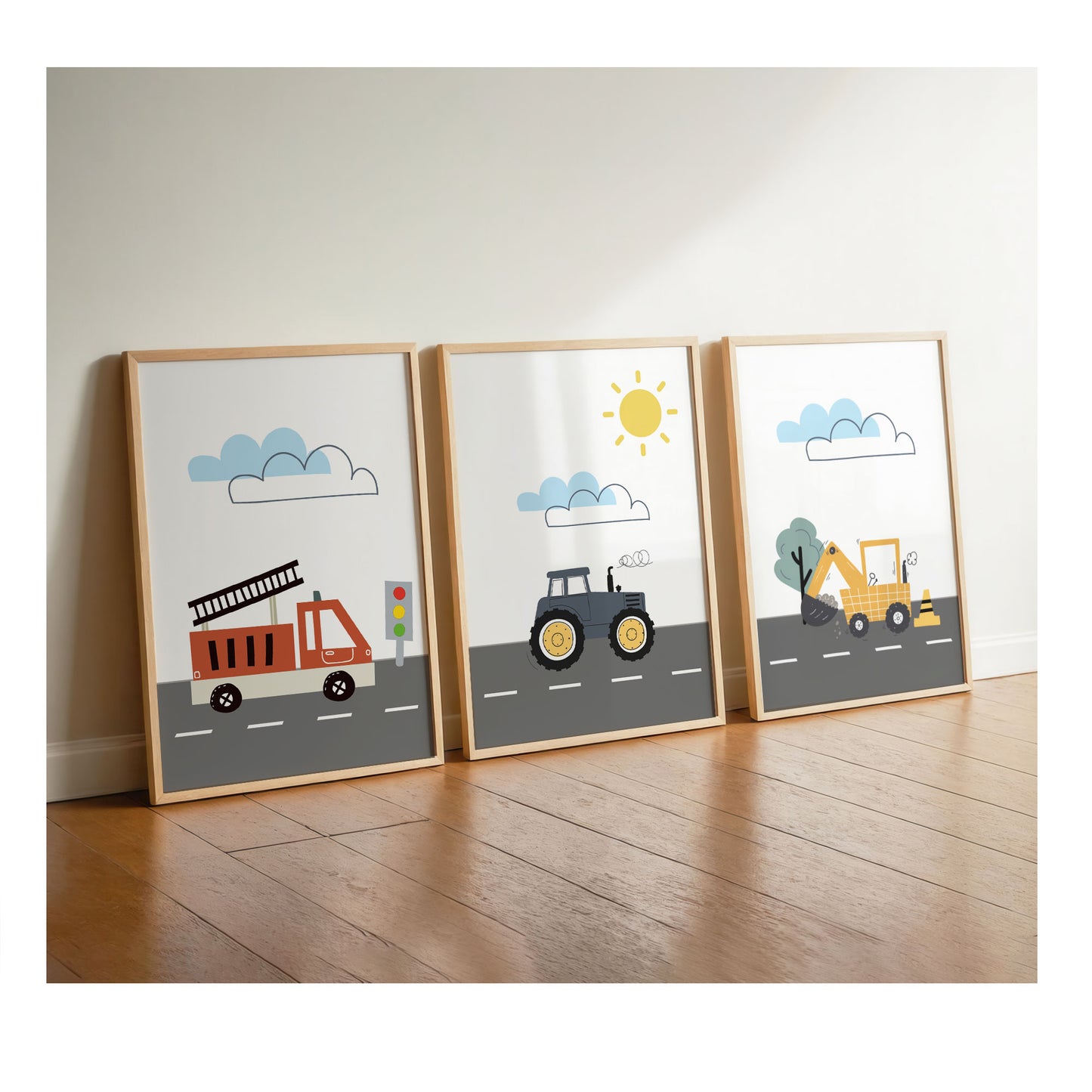 Feuerwehrauto | Traktor | Bagger | 3er