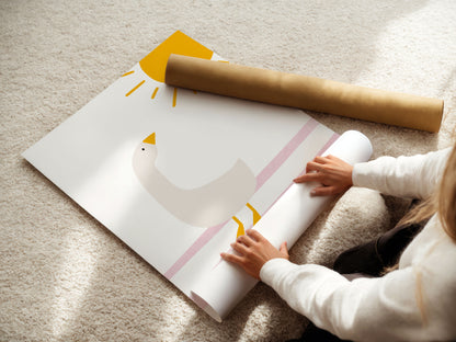 Gans | Gänseblumen | rosa Schmetterling | 3er