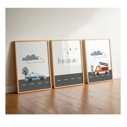 Polizeauto | Name | Feuerwehrwagen | 3er