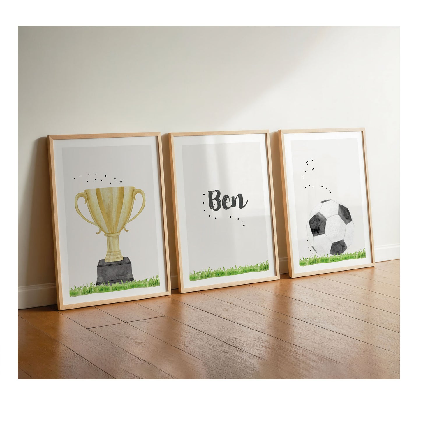 Pokal | Name | Fußball | 3er Set