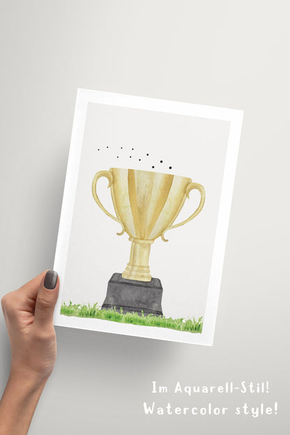 Pokal | Name | Fußball | 3er Set