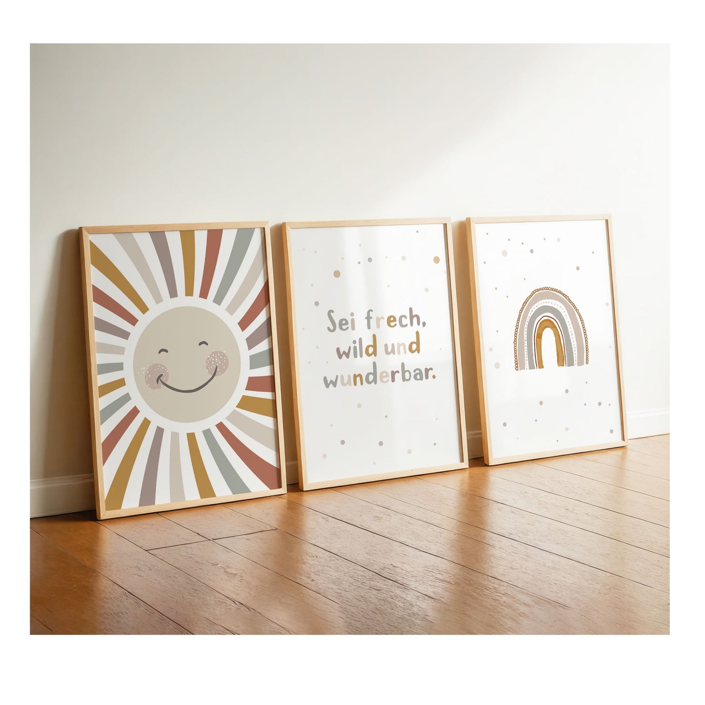 Sonne | Sei frech wild & wunderbar | Regenbogen | 3er