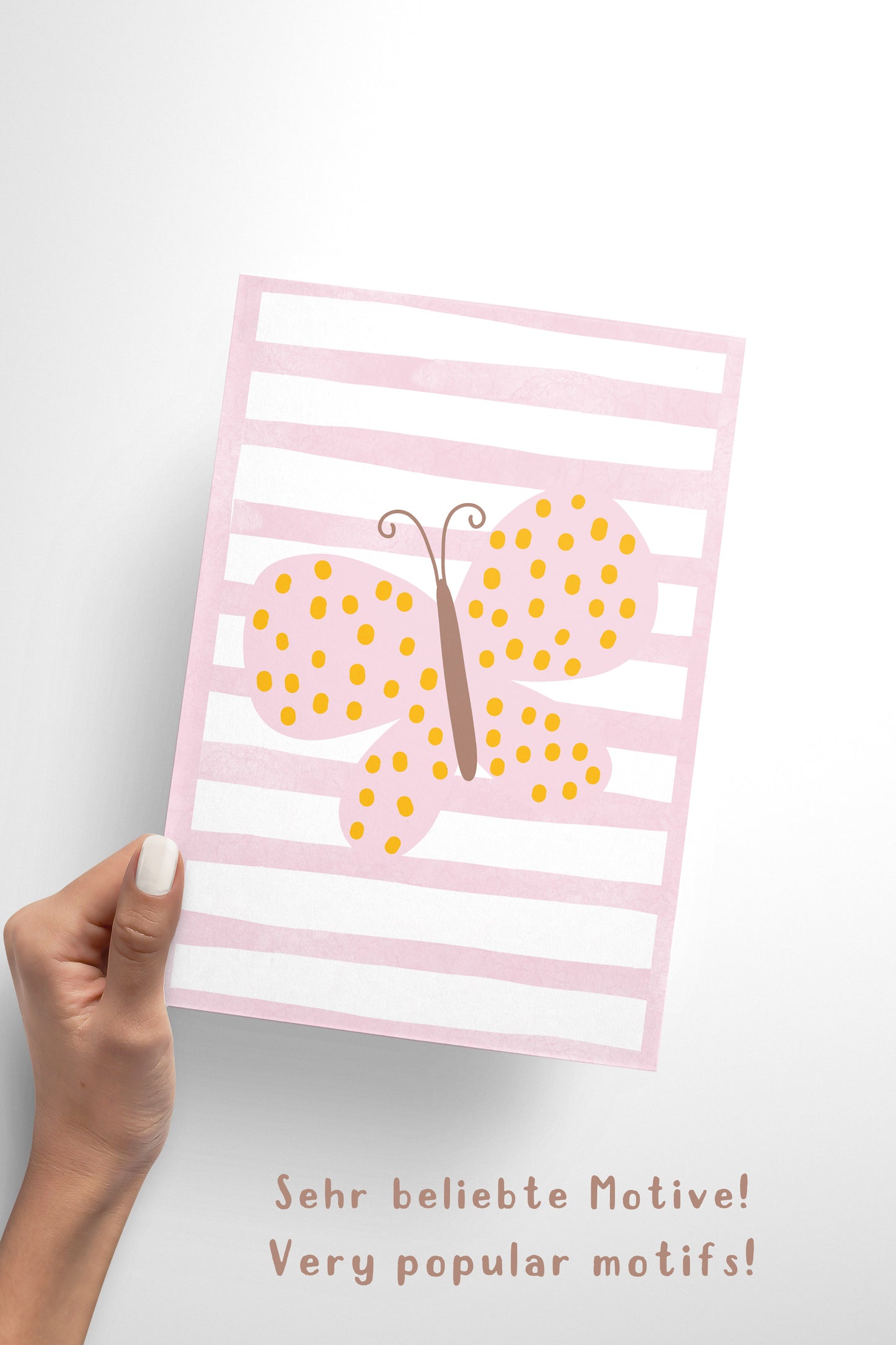 Gans | Gänseblumen | rosa Schmetterling | 3er