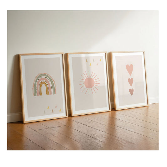 Regenbogen | Herzen | Sonne | 3er