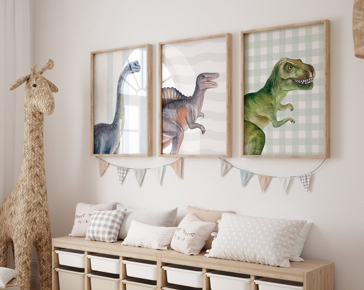 Brachiosaurus | Spinosaurus | T-Rex | 3er