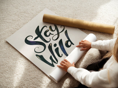 Boho Löwe | Stay Wild | Heißluftballon | 3er Kinderposter Set