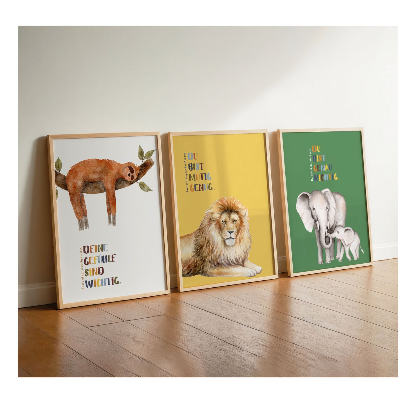 Mutmacher | Löwe Faultier Elefant | 3er