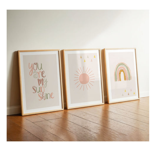 Regenbogen | Sonne | You are my sunshine | 3er