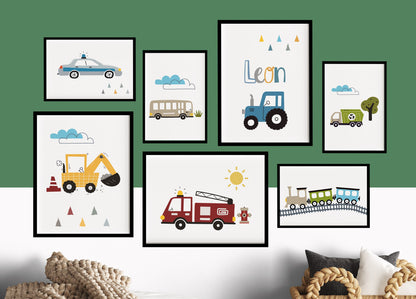 Bunte Fahrzeuge | Name | Kinderspruch | 7er